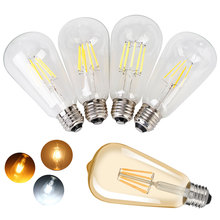 Decorative Filament Light Bulbs Dimmable E26 ST64 4W 6W 8W 10W AC 110V Pendant Vintage Lamp 2700K 6000K For Home Lighting 2024 - buy cheap