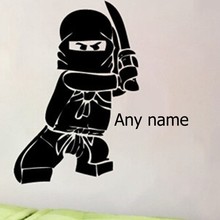 Sale Personalized Name Cartoon Vinyl Wall Decal Sticker For Kids Boy Rooms Ninga Home Decor 2024 - buy cheap