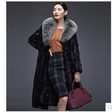 Brand New Women Long Section Faux Mink Fur Overcoats Winter And Autumn Female Clothings Fur Coats Plus Size Casual Outwear J1630 2024 - buy cheap