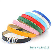 2017 New Styles 50pcs 8mm Copy Leather Wristband Fit 8mm slide letters charms DIY Accessory bracelet 2024 - buy cheap