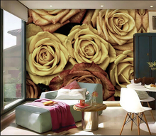 La costumbre de 3D murales vintage rose Fondo de Arte papel de parede habitación sofá Pared de TV pared del dormitorio de papel 2024 - compra barato