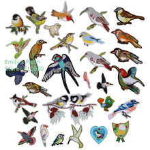 2017 new patch 10 pcs Bird embroidered patch iron on Motif Applique Animal Fabric cloth hat shoe bag phone decor diy accessory 2024 - buy cheap