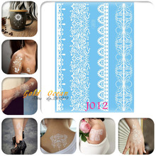 1PC Large Lace Henna Temporary Tattoo Stickers Women Wedding GJ012 Mangas Tattoo Artistic Bracelet Brides Chains White Ink Tatoo 2024 - buy cheap