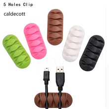 Single Double Five holes Wire Kabel Cord Switch Cable Clips Ties USB Charger Holder Organizer Winder Clamp for PC Earphone Phone 2024 - buy cheap