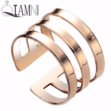Блестящие винтажные кольца QIAMNI с тремя линиями и манжетами на середине костяшек, уникальное регулируемое кольцо, подарок для женщин и девушек, свадебные украшения 2024 - купить недорого