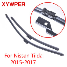 Стеклоочистители XYWPER для Nissan Tiida 2015 2016 2017 26 "и 14" автомобильные аксессуары, мягкие резиновые Дворники для ветрового стекла 2024 - купить недорого