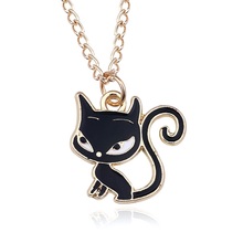 Fashion Cute Cartoon Fox Cat Pendant Exquisite Girl Kawaii Enamel Color Animal Chain Pendant Necklace Jewelry Children's Gift 2024 - buy cheap