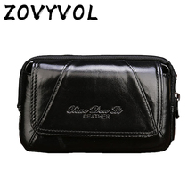 ZOVYVOL-riñonera de piel auténtica para hombre, bolso de viaje, organizador, bolsa de teléfono 2024 - compra barato