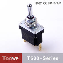 Factory supply T500 series ON OFF waterproof toggle switch with T terminals ON-OFF 2 pins 2 position 2024 - buy cheap