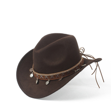Western Cowboy Hat For Child Roll-up Brim Boy Girl Fascinator Outblack Sombrero Hombre Jazz Cap Size 52-54 2024 - buy cheap