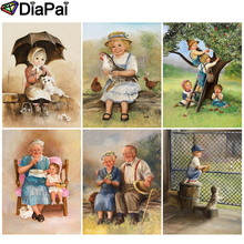 DIAPAI 100% Full Square/Round Drill 5D DIY Diamond Painting "Elderly couple, child" 3D Embroidery Cross Stitch Home Decor 2024 - buy cheap