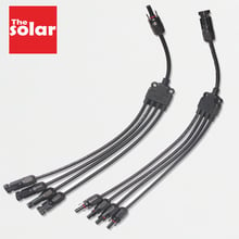 1Pair x PV 4Y Branch parallel connection 30A 1000V Electrical Connector Photovoltaic 4pcs solar Panel Cable Wire Connect 2024 - buy cheap