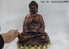 song voge gem S0416 Buddhism Bronze Copper lotus flower Tathagata Amitabha Sakyamuni Buddha Statue 2024 - buy cheap