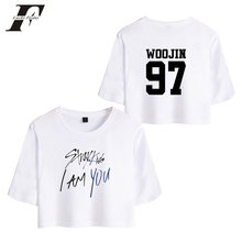 2018 Stray Kids kpop I Am You Idol tshirt hit hop tee Tops cotton Short Sleeve T-shirt Women Summer Crop Top Hip Hop Clothes 2024 - buy cheap