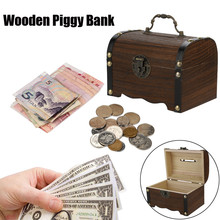 Wooden Piggy Bank Safe Money Box Savings With Lock Wood Carving Handmade Wooden piggy bank birthday Gifts A30312 2024 - buy cheap