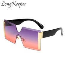 Long Keeper Sunglasses Women Men Fashion Square Oversize Sunglasses Eyeglasses Eyewear Plastic Frame Mirror Lens UV400 Outdoor 2024 - buy cheap
