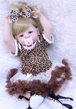 55cm full silicone reborn babies dolls bebe  alive baby girl princess stylish newborn realistic  toy doll Children Best Gifts 2024 - buy cheap