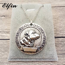 Elfin New Vintage Retro Rottweiler Necklace High Quality Rottweiler Pendant Necklace Women Pet Dog Medal Pendant Jewelry 2024 - buy cheap