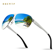Liga de Alumínio-magnésio RBEWTP Retro óculos de Sol dos homens Polarizados Condução Óculos de Sol óculos Masculinos Óculos Acessórios Óculos de Homens/Mulheres 2024 - compre barato