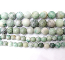 wholesale Natural Stone green Round Loose Beads 4 6 8 10 12MM Pick Size For Jewelry Making DIY bracelet necklace 2024 - buy cheap