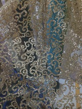 New arrival french lace fabric with glued glitter sequins L-17 lace african tulle lace fabric 2024 - buy cheap