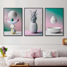 Abstract Fruit Poster Print Canvas Painting Picture Home Pineapple Banana Wall Art Graffiti Modern Art Room Decoration Custom 2024 - buy cheap