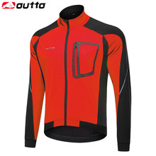 Outto jaqueta de ciclismo térmica masculina, à prova de vento outono inverno quente da bicicleta camisa refletora casaco roupa de bicicleta mtb 2024 - compre barato