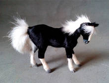 simulation black horse mini 12x9cm hard model polyethylene&fur toy,prop,home decoration 0873 2024 - buy cheap
