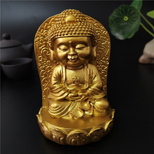 Estátua de buda de meditação dourado chinês tathagata monge estatuetas escultura decorativa jardim estátuas de buda para casa decoração 2024 - compre barato