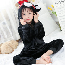 Kumamon Bear Pajama Suit Kids Animal Onesie Winter Flannel Sleepwear Hooded Anime Kigurumi Cosplay Costume Party Cute Fantasy 2024 - buy cheap