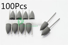 Alta qualidade dentista 100 pçs polidores de borracha de silicone diamante polimento burs 2.35mm shank 2024 - compre barato