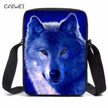 Mens Shoulder Bag Casual Kids Small Cross Body Bags for boys Animal Wolf Messenger Bag Envelope Girls School Bags For Children 2024 - buy cheap