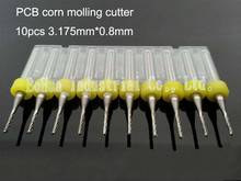 10pcs PCB milling cutter 0.8 mm fish tail milling cutter corn milling cutter tungsten carbide mini end mill engraving CNC 2024 - buy cheap