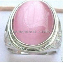 FREE SHIPPING >>>>Beautiful Tibet Silver Pink STONE Ring Size 8# 9# 10# 11# 12# 2024 - buy cheap