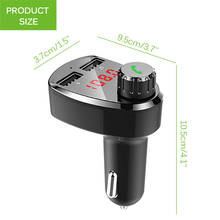 Onever Wireless Bluetooth FM Transmitter Handsfree Kit Double USB Car Charger MP3 Player Radio Automotivo Voltage Monitoring NEW 2024 - buy cheap