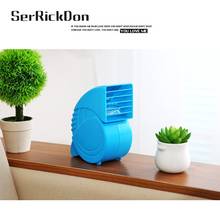 Portable Mini ABS Fan Cooling Desktop PC Dual Bladeless Air Conditioner USB Green  Blue colour 2024 - buy cheap