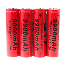 Batería recargable de iones de litio para linterna, dispositivos electrónicos con caja de plástico 18650, 3,7 V, 9900mah, 4 Uds. 2024 - compra barato