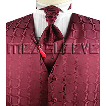 dress/Bridal Tuxedos man's polyester waistcoat 4pcs(vest+ascot tie+cufflinks+handkerchief) 2024 - купить недорого