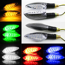 New 1 pair of Universal LED Motorcycle Turn Signal Indicators Lights 	12V Motorcycle lamp 2024 - buy cheap