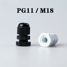 Glândula de cabo de plástico com 10 peças, alta qualidade, ip68, pg11, m18, 5-10mm, à prova d'água, de nylon, com junta, manga para cabo 2024 - compre barato