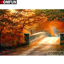 HOMFUN Full Square/Round Drill 5D DIY Diamond Painting "Autumn leaves" 3D Embroidery Cross Stitch 5D Home Decor gift A17285 2024 - buy cheap