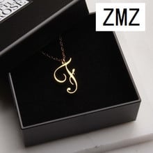 ZMZ 10pcs/lot 2019 Europe/US fashion English letter pendant lovely letter F text necklace gift for mom/girlfriend party jewelry 2024 - buy cheap