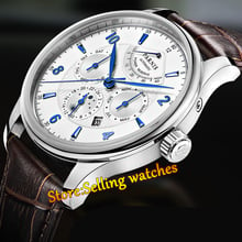 43mm Parnis White Dial Blue Mark( Black Dial)Sapphire Automatic Sapphire Men's Watch 2024 - buy cheap