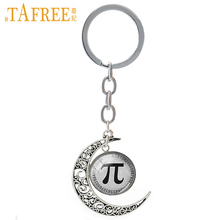 TAFREE-Llavero con símbolo de matemáticas para hombre y mujer, llaveros con diseño de Pi, Luna, regalo para chico, joyería T134 2024 - compra barato