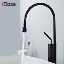 Basin Faucets Modern Black Faucet Waterfall Single Hole Cold and Hot Water Tap 360 Rotation White Kitchen Sink Mixer 2024 - buy cheap