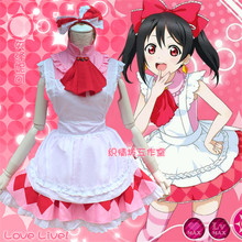 Love Live Nico Yazawa Cosplay Costume Japan Anime Lolita Maid COS Party Dress Uniform Dress+Headwear+Apron+Socks 2024 - buy cheap