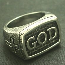 Mens Boys 316L Stainlesss Steel Cool Cross GOD Newest Ring 2024 - buy cheap