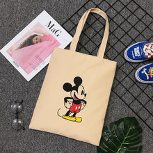 Disney canvas bag female shoulder student Korean version of large capacity canvas bag shopping bag  crossbody bags for women 2024 - buy cheap