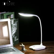 Led lâmpada de mesa regulável olho-cuidado branco led usb recarregável para estudar leitura controle de toque lâmpada de mesa led 2024 - compre barato