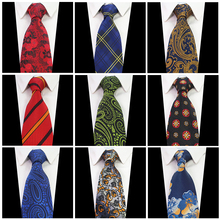 Ricnais-corbatas de 8cm para hombre, nuevo diseño, Jacquard de seda a cuadros, corbatas florales para cuello, traje de negocios, corbata de boda 2024 - compra barato